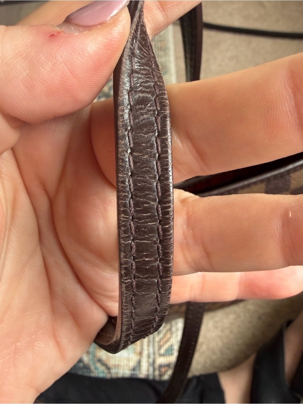 Louis Vuitton Neverfull MM Damier Ebene with Cherry interior. Includes pouch - Picture 10 of 10
